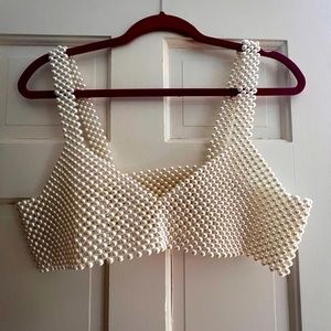 Pearl crop top - perfect for a bachelorette!